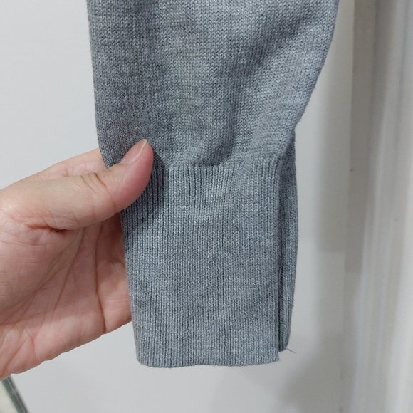 Blair London Buttoned Up Cardigan Sweater Gray MEDIUM - Picture 7 of 9